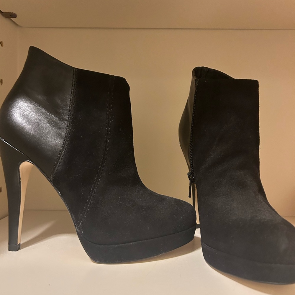 Black Suede/Leather Boots